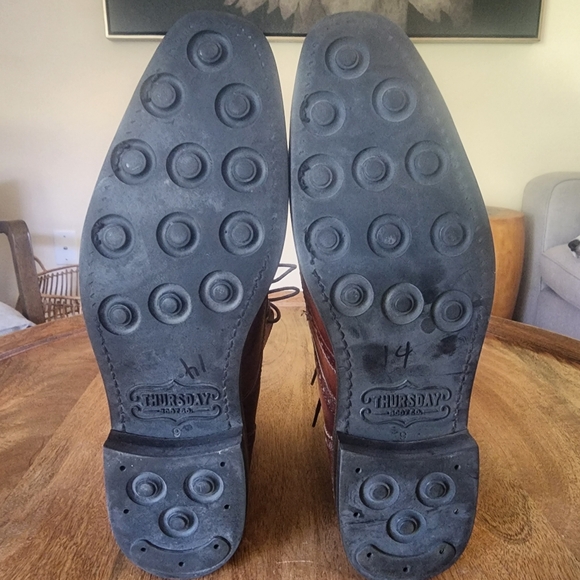 Thursday Boot Co Leather Wingtip Boots Mens Size 9 - Picture 11 of 13